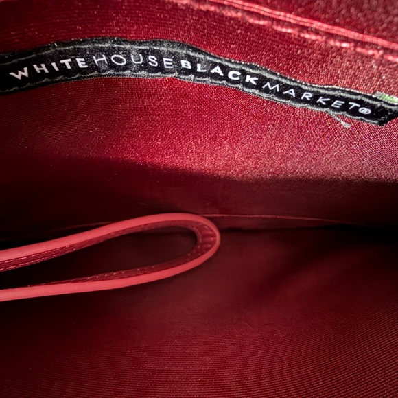 WHBM Red Studded Floral Clutch • Wristlet Bag • Elegant & Edgy - Picture 7 of 7